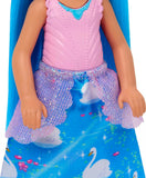 Barbie Royal Chelsea Doll with Blue Hair & White Headband Wearing Removable Skirt & Shoes