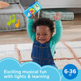 Fisher-Price Laugh & Learn Baby Learning Toy Puppy's Music Player with Lights & Fine Motor Activities for Ages 6+ Months, Blue