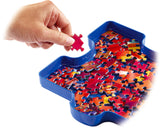 Ravensburger Sort and Go Jigsaw Puzzle Accessory - Sturdy and Easy to Use Plastic Puzzle Shaped Sorting Trays to Organize Puzzles Up to 1000 Pieces, Blue