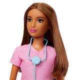 Barbie Professional Doctor Fashion Doll with Pink Top & Purple Pants, White Shoes & Stethoscope Accessory