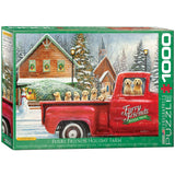 EuroGraphics Furry Friends Holiday Farm 1000-Piece Puzzle