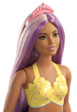 Barbie Dreamtopia Mermaid Doll, Approx. 12-Inch, Rainbow Tail, Purple Hair, for 3 to 7 Year Olds