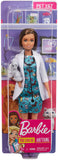 Barbie Pet Vet Brunette Doll with Career Pet-Print Dress, Medical Coat, Shoes and Kitty Patient for Ages 3 and Up , Multi
