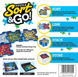 Ravensburger Sort and Go Jigsaw Puzzle Accessory - Sturdy and Easy to Use Plastic Puzzle Shaped Sorting Trays to Organize Puzzles Up to 1000 Pieces, Blue
