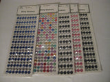 Assorted Diamante Stick on Rhinestone Stickers Gems Cards and Self Adhesive Craft Bling (5 pack)