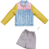 Bundle of 2 |Barbie Fashion Pack [Long Sleeve Denim Jacket & Swimsuit & Flamingo with Beach Accessories]