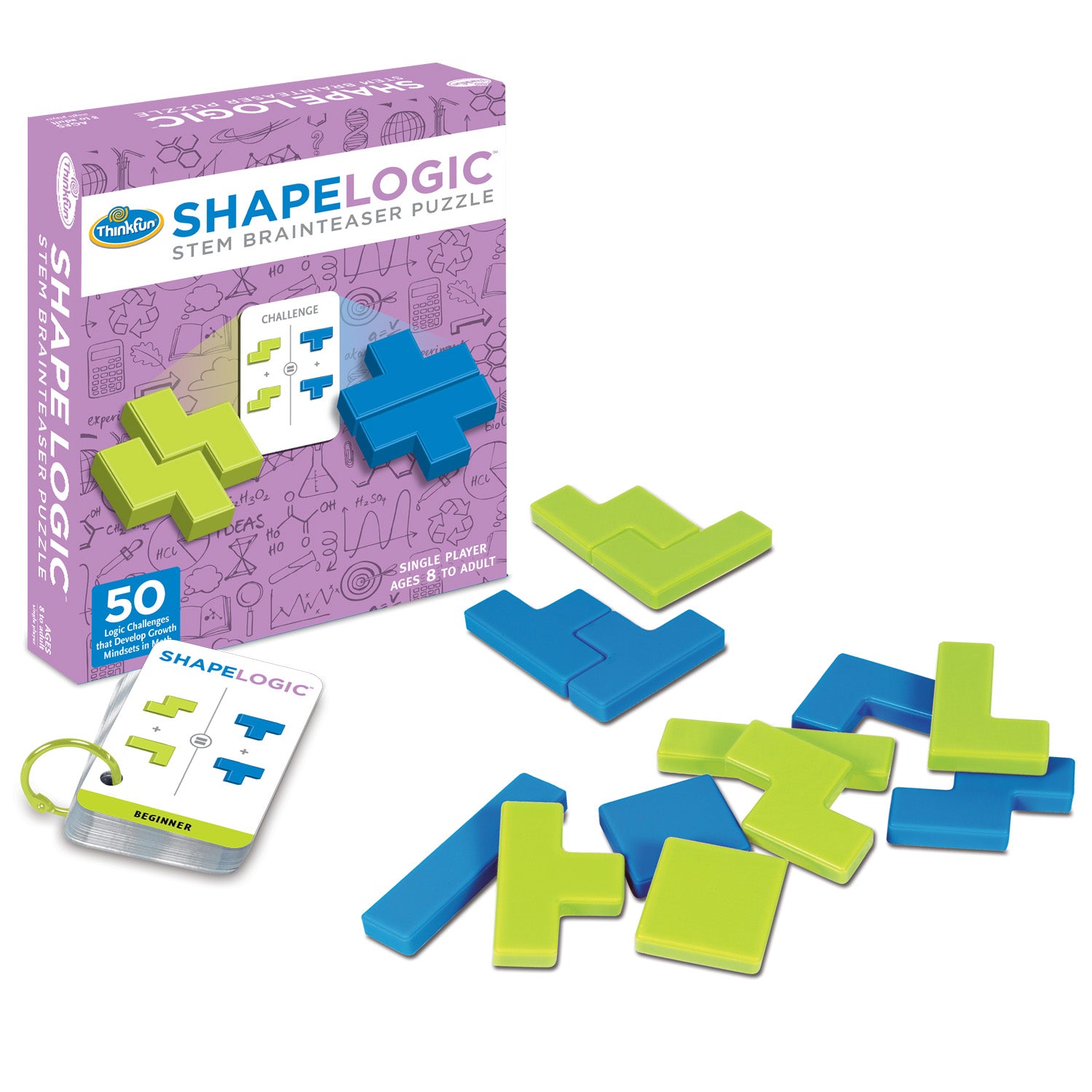 Thinkfun Shape Logic Board Game, Stem Brainteaser Puzzle, 50 Challenges, Ages 8+