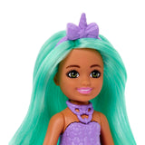 Barbie Unicorn-Inspired Chelsea Doll with Green Hair, Unicorn Toys, Horn Headband and Detachable Tail