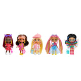 Barbie Doll, Barbie Extra Mini Minis Doll with Burgundy Hair and Sunglasses, Red Ruffle Dress, Clothes and Accessories