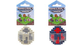 Bundle of 2 - Minecraft Spawn Egg Mini Figure |Blk/Red Cave Spider + Gray Ghast