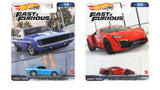 Bundle of 2 |Hot Wheels Fast and Furious 1:64 - (1969 Chevy Camaro & W Motors Lykan HyperSport)