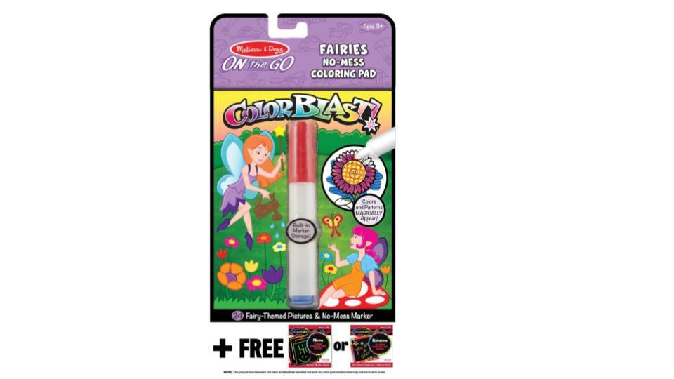 Melissa & Doug Fairy ColorBlast! Coloring Book + FREE Scratch Art Mini-Pad Bundle