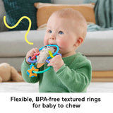 Fisher-Price Baby Toys Twist & Teethe Otter 2-In-1 Rattle and BPA-Free Teether with Textured Rings for Infant Fine Motor Play