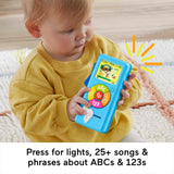 Fisher-Price Laugh & Learn Baby Learning Toy Puppy's Music Player with Lights & Fine Motor Activities for Ages 6+ Months, Blue