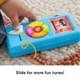 Fisher-Price Laugh & Learn Baby Learning Toy Puppy's Music Player with Lights & Fine Motor Activities for Ages 6+ Months, Blue