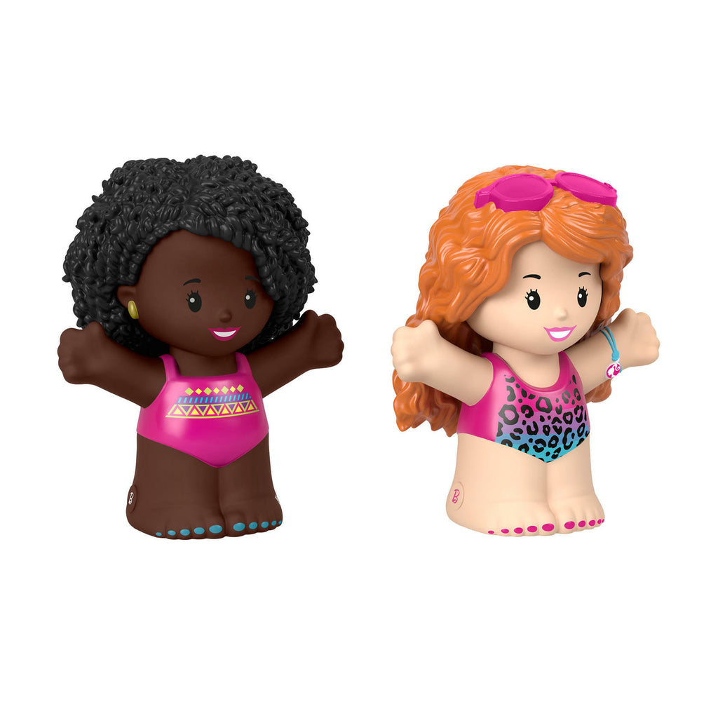 Fisher-Price Little People Barbie Toddler Toys Swimming Figure Pack,2 Characters for Pretend Play Ages 18+ Months