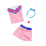 Bundle of 2 |Barbie Fashion Pack [Sporty Sleeves and Fashionable Shorts & Swimsuit and Flamingo with Beach Accessories]