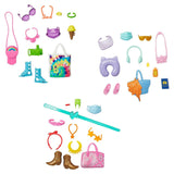 Bundle of 2 |Barbie Accessories [Western Pack With 11 Storytelling Pieces & Accessories for Doll Amusement Park]