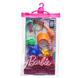 Bundle of 2 |Barbie Fashion Pack [Ken Doll Clothes Set with Striped Tank Black Denim Pants & Accessory & Accessories for Doll Amusement Park]