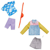 Bundle of 2 |Barbie Fashion [Long Sleeve Denim Jacket & Ken Doll T-shirt, Shorts and Pair of Sneakers]
