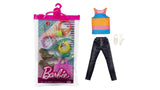 Bundle of 2 |Barbie Accessories [Western Pack With 11 Storytelling Pieces & Ken Doll Clothes Set with Striped Tank, Black Denim Pants & Accessory]