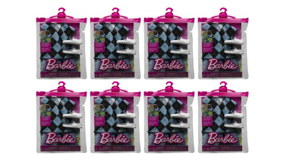 Lot of 8 |Barbie Fashion Pack Outfit for Ken Doll T-shirt, Shorts and Pair of Sneakers (BUNDLE)