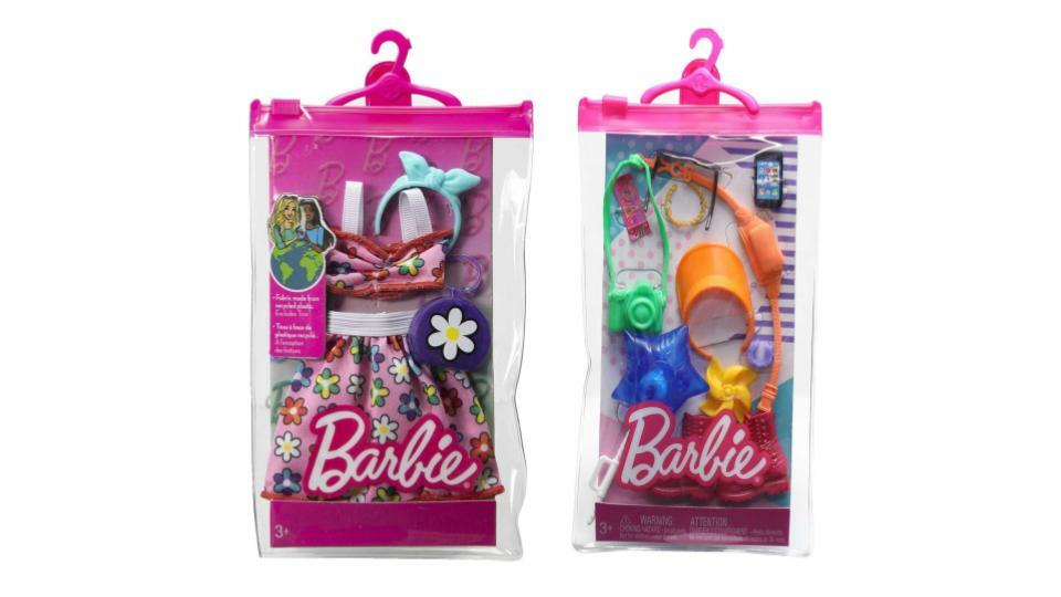 Bundle of 2 |Barbie Fashion Pack [Flower Outfit & Two Accessories & Accessories for Doll Amusement Park]
