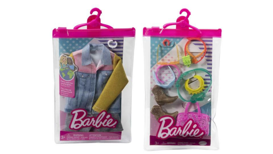 Bundle of 2 |Barbie Accessories [Long Sleeve Denim Jacket & Western Pack With 11 Storytelling Pieces]