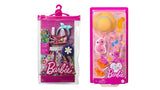 Bundle of 2 |Barbie Fashion Pack [Flower Outfit & Two Accessories & Swimsuit & Flamingo with Beach Accessories]