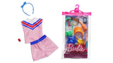 Bundle of 2 |Barbie Fashion Pack [Shirt with Sporty Sleeves and Fashionable Shorts & Accessories for Doll Amusement Park]