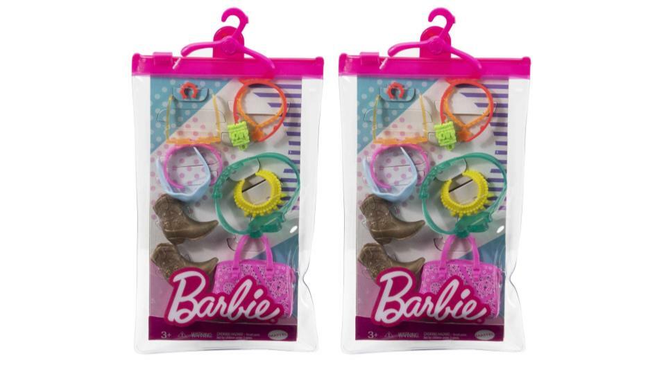 Lot of 2 |Barbie Accessories Western Pack With 11 Storytelling Pieces (BUNDLE)