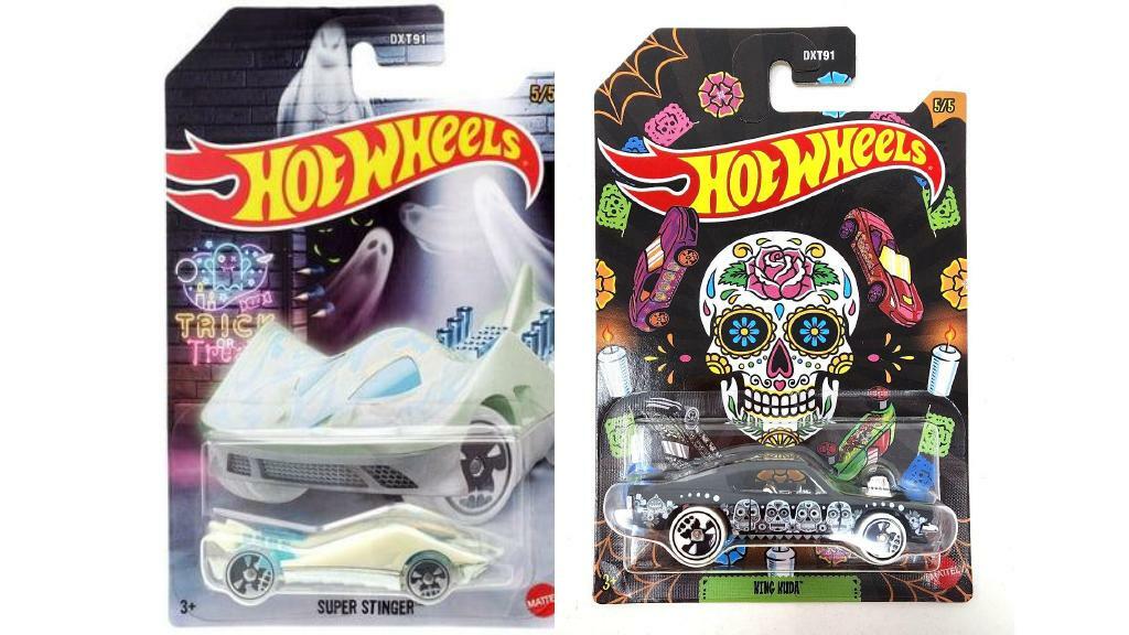 Bundle of 2 | Hot Wheels Halloween Theme 1:64 Die-Cast Cars | Super Stinger & King Kuda