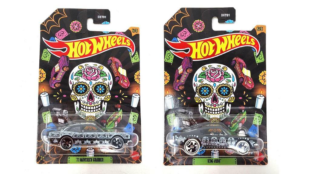 Bundle of 2 | Hot Wheels Halloween Theme 1:64 Die-Cast Cars | '71 Maverick Grabber & King Kuda