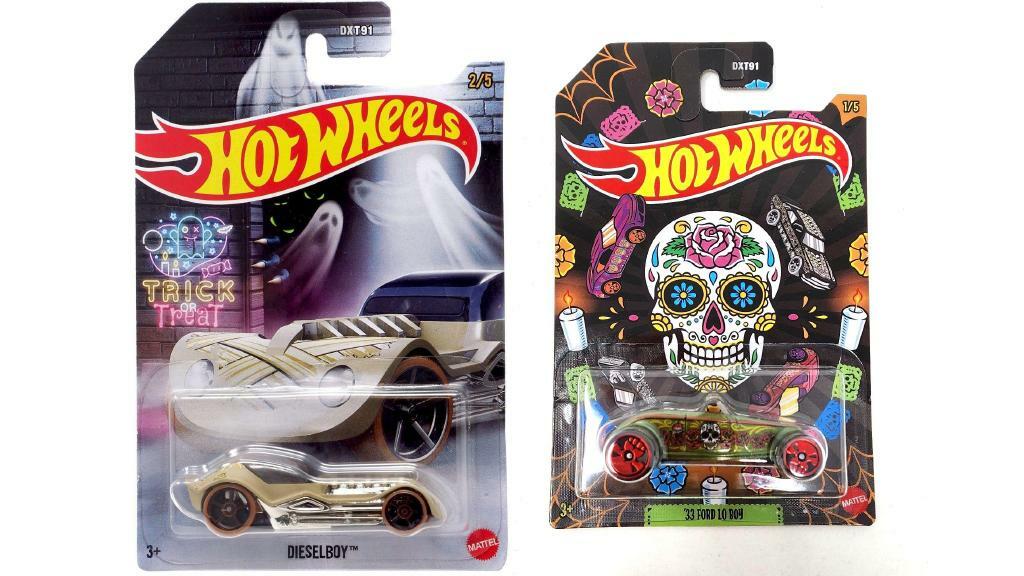 Bundle of 2 | Hot Wheels Halloween Theme 1:64 Die-Cast Cars | Dieselboy & '33 Ford Lo Boy