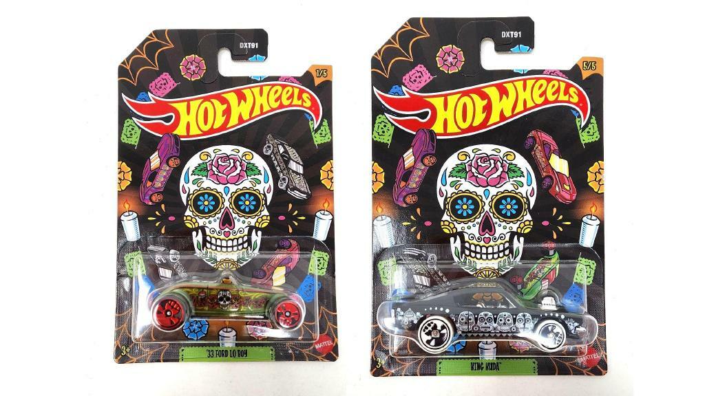 Bundle of 2 | Hot Wheels Halloween Theme 1:64 Die-Cast Cars | '33 Ford Lo Boy & King Kuda