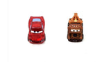 Bundle of 2 | Disney and Pixar Cars 2-inch Minis Series 1 |  Collectible Toy Metal Cars | Lightning McQueen & Mater