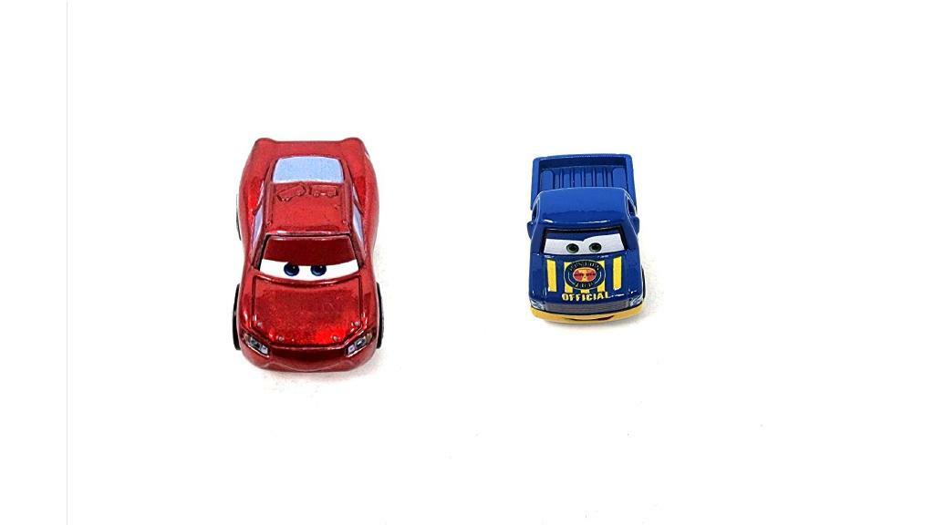 Bundle of 2 | Disney and Pixar Cars 2-inch Minis Series 1 |  Collectible Toy Metal Cars | Lightning McQueen & Official Tom