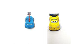 Bundle of 2 | Disney and Pixar Cars 2-inch Minis Series 1 | Collectible Toy Metal Cars | Ankylosaurus & Jeff Gorvette