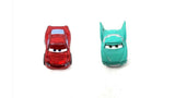 Bundle of 2 | Disney and Pixar Cars 2-inch Minis Series 1 |  Collectible Toy Metal Cars | Lightning McQueen & Flo