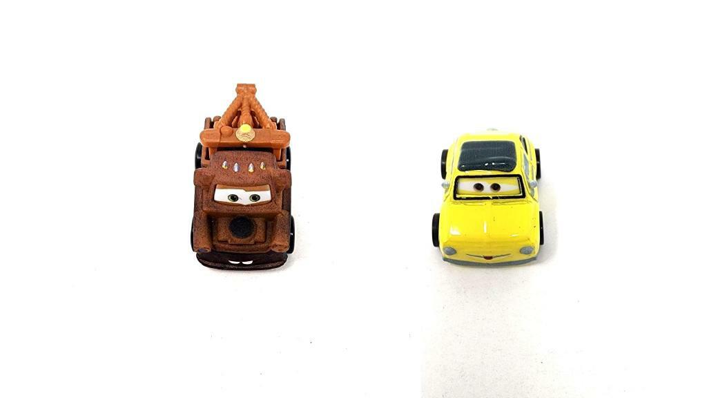 Bundle of 2 | Disney and Pixar Cars 2-inch Minis Series 1 | Collectible Toy Metal Cars | Mater & Luigi