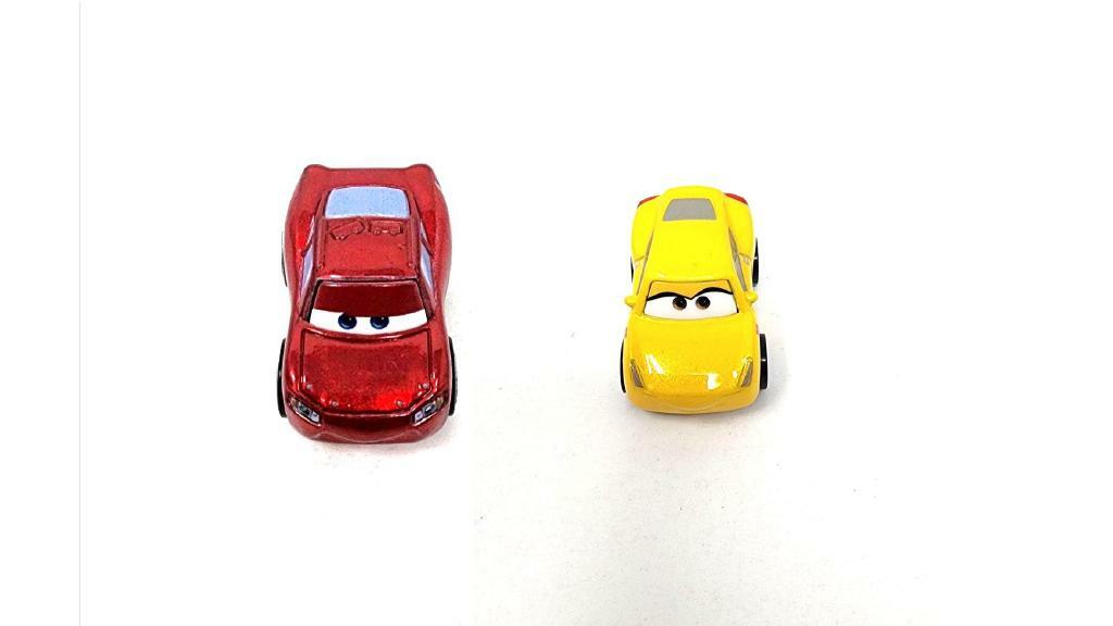 Bundle of 2 | Disney and Pixar Cars 2-inch Minis Series 1 |  Collectible Toy Metal Cars | Lightning McQueen & Cruz Ramirez