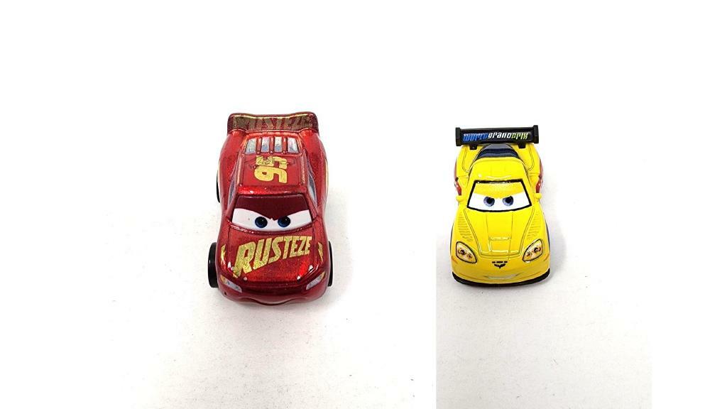 Bundle of 2 | Disney and Pixar Cars 2-inch Minis Series 1 | Collectible Toy Metal Cars | Rusteze & Jeff Gorvette