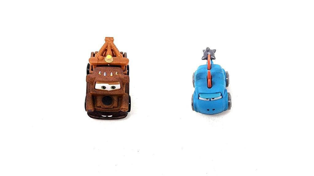 Bundle of 2 | Disney and Pixar Cars 2-inch Minis Series 1 | Collectible Toy Metal Cars | Mater & Ankylosaurus