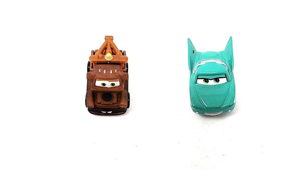 Bundle of 2 | Disney and Pixar Cars 2-inch Minis Series 1 | Collectible Toy Metal Cars | Mater & Flo