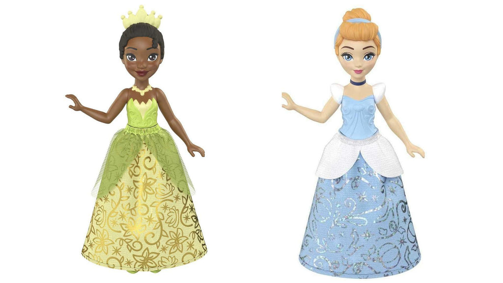 Bundle of 2 | Disney Princess 3.5-inch Small Doll - Tiana & Cinderella