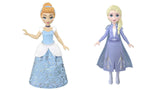 Bundle of 2 | Disney Princess 3.5-inch Small Doll - Cinderella & Elsa Frozen Figure