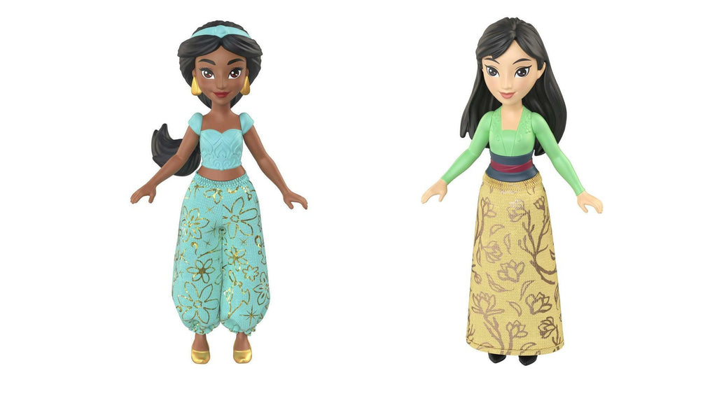Bundle of 2 | Disney Princess 3.5-inch Small Doll - Jasmine & Mulan