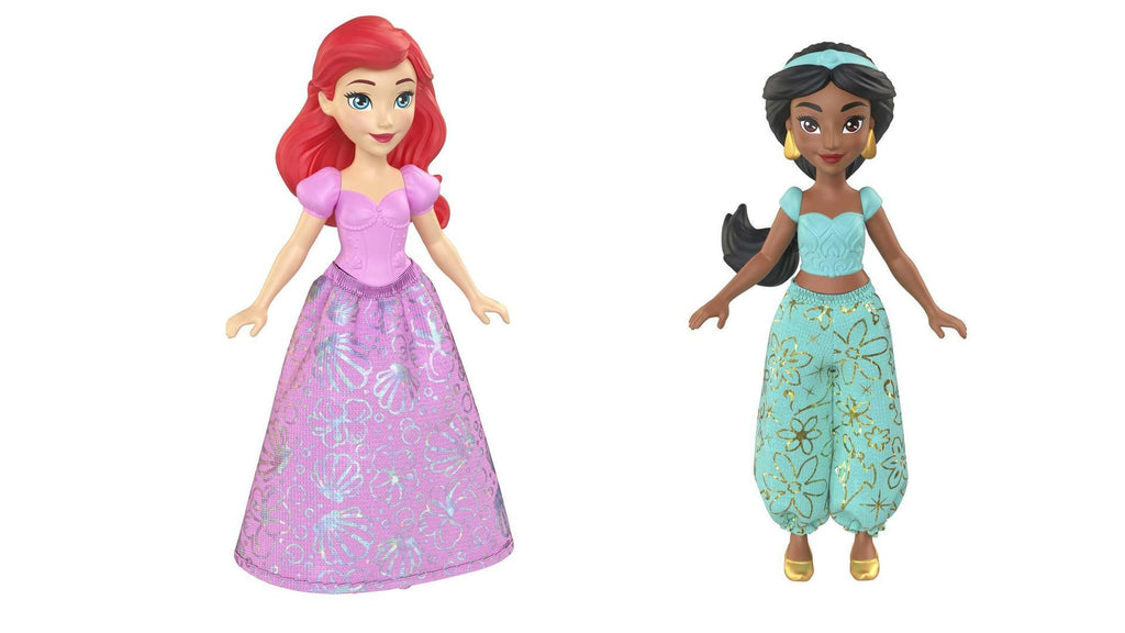 Bundle of 2 | Disney Princess 3.5-inch Small Doll - Ariel & Jasmine