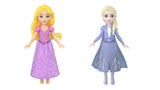 Bundle of 2 | Disney Princess 3.5-inch Small Doll - Rapunzel & Elsa Frozen Figure