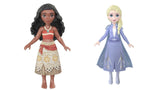 Bundle of 2 | Disney Princess 3.5-inch Small Doll - Moana & Elsa Frozen Figure